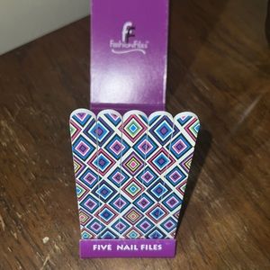 NWT Cute Fashion Nail File Set bundle of 5 Paper nail files
